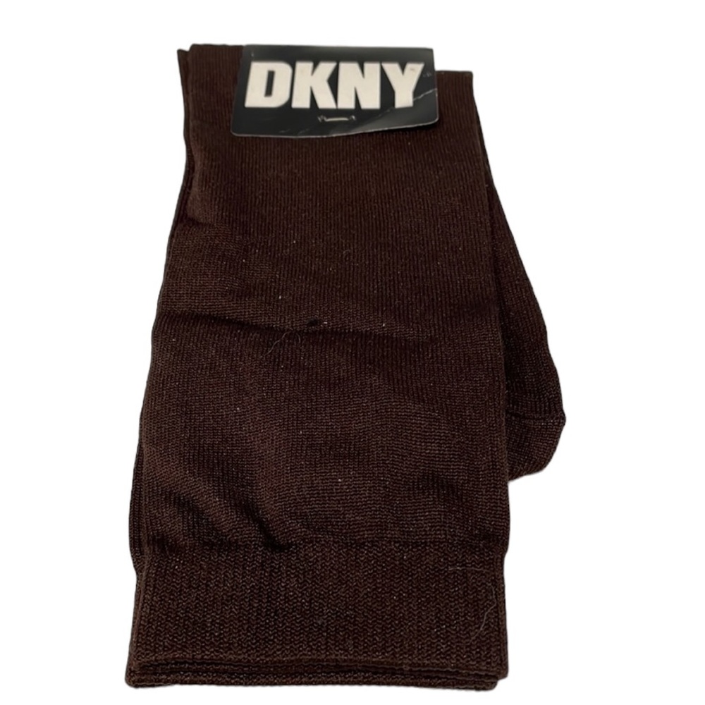 DKNY chocolate brown trouser socks. NWT